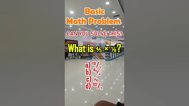 What is ⅘ × ⅛?a) ¹³/₅ b) ⁴⁰⁄₄ c) ⅒ d) ³²/₅#viralvideochallenge #MathTutor #MATH #fypシ゚viralシ