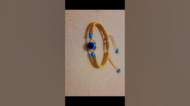 Tutorial on Evil Eye Bracelet  🧿 #shorts #bracelet #knot#knotwithpriyanshi554