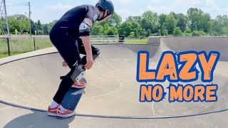 NO MORE LAZY skateboarding at 51 🍎 drop-ins and pumping, tips and tricks