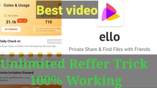 how to hack ello app/ello app unlimited reffer hack/ello app unlimited reffer bypass trick,ello hack screenshot 2