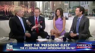 Fox & Friends funny interview w/ John Di Domenico, Donald Trump impersonator 11 26 16