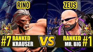 FF COTW ▰ RINO (#7 Ranked Wolfgang Krauser) vs ZEUS (#1 Ranked Mr. Big) ▰ High Level Gameplay