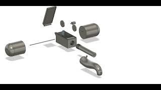 Final design CAD exploded drawing animation