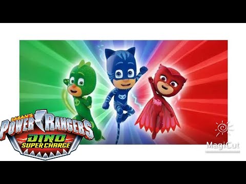Pj Masks Power Rangers Dino Súper Charge intro (V3) - YouTube