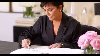 kris jenner writing and closing the book