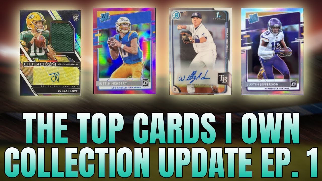 THE RAREST SPORTS CARDS I OWN! JUSTIN HERBERT ROOKIES, JORDAN LOVE RPA