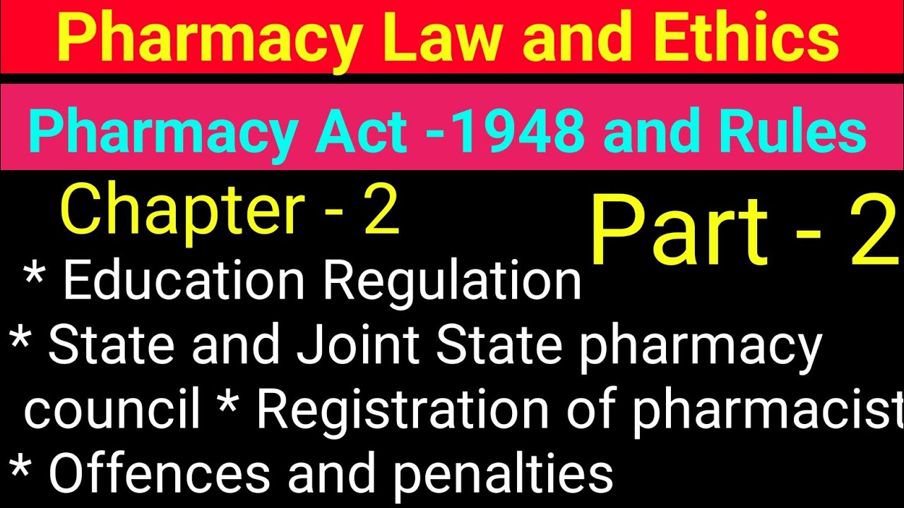 Education Regulation/Registration of pharmacist/ State Pharmacy Council