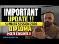 DIPLOMA STUDENTS IMPORTANT UPDATE !! | SUMMER SESSION 2026 | DIPLOMA MSBTE RESULTS | PRADEEP SIR