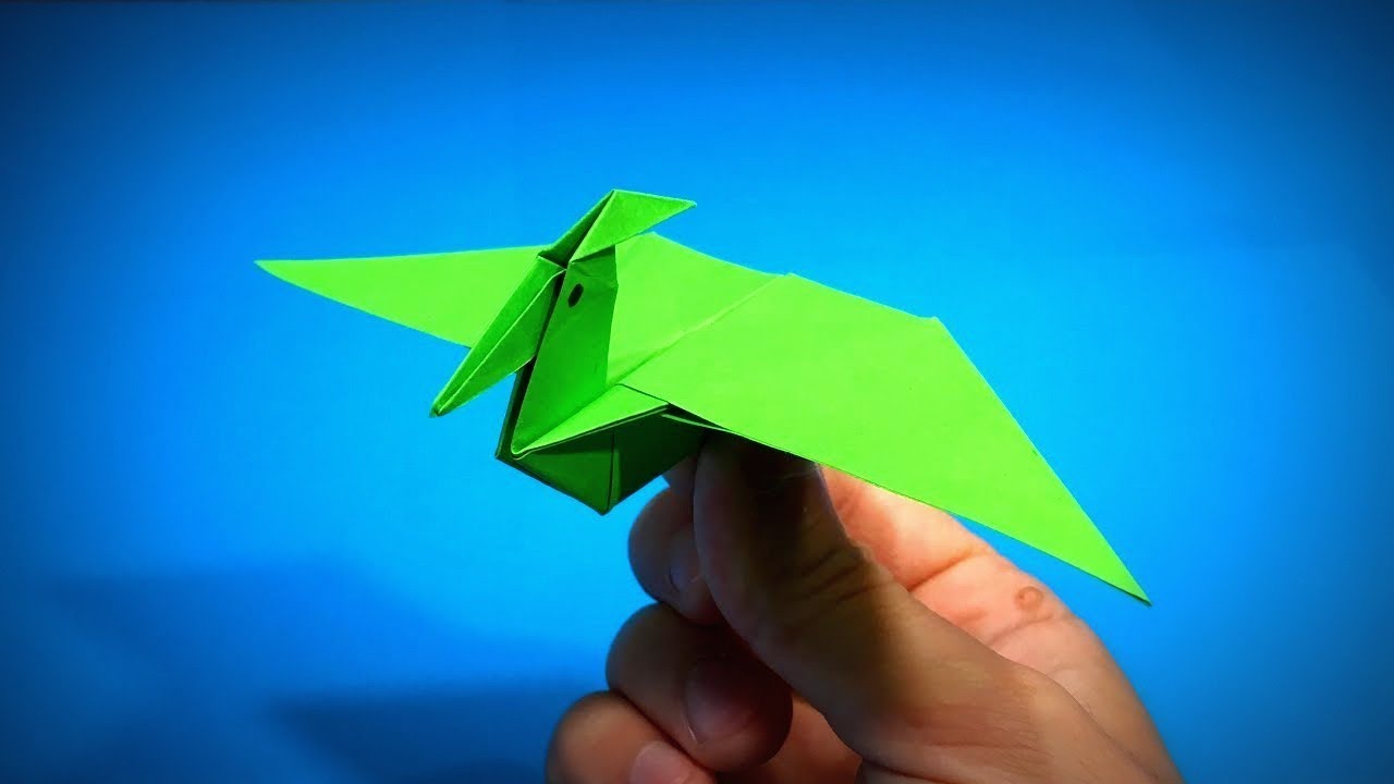 Origami Dinosaur How to Make a Paper Dinosaur Pterodactyl DIY Easy