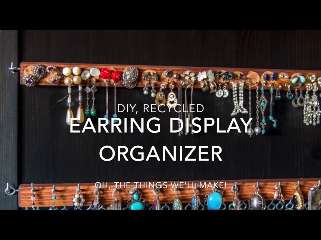 diy earring storage ideas lacey earring hangers  Espositore orecchini fai  da te, Ganci per appendere gioielli, Portagioielli fai da te