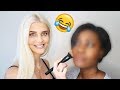 My White Friend Tries To Do My Makeup | Cheedz