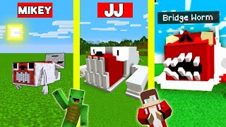 BRIDGE WORM BUILD BATTLE CHALLENGE In Minecraft - NOOB VS PRO - Maizen Mizen Mazien Parody screenshot 5