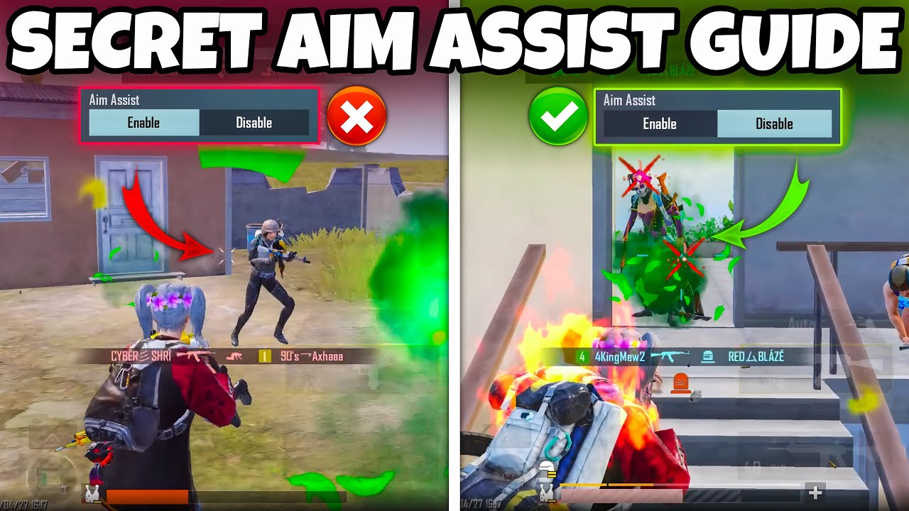5 SECRET AIM ASSIST TIPS TO BE PRO PLAYER🔥BGMI/PUBGM  (Tips & Tricks) Mew2
