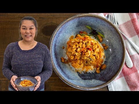 Thai Red Curry Chicken with Fried Egg ♥ Episode 280