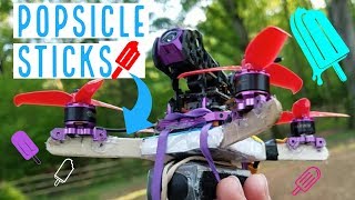 i made a popsicle-stick frame for the Eachine Lizard 105S (micro-brushless)