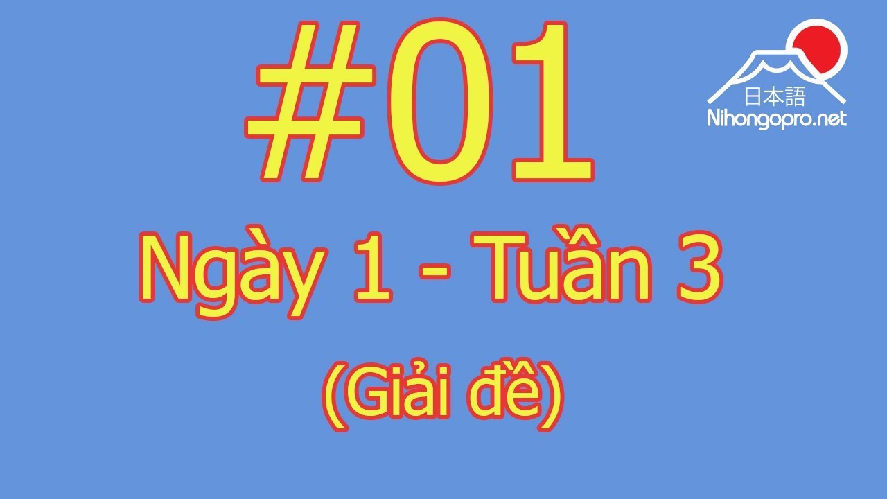 Đọc hiểu N3 - Ngày 1 - Tuần 3 - Somatome (Giải đề)