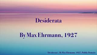 ‘Desiderata’ by Max Ehrmann, read by Rev Donald McCorkindale by Peninsula Churches 203 views 2 months ago 2 minutes, 47 seconds