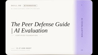 AI Evaluation: The Peer Defense Guide | AI Evaluation