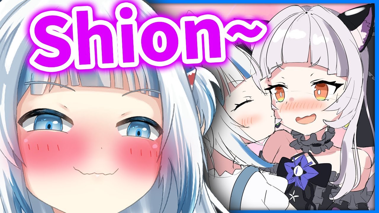 Gura gets a Special Message from her Wife Shion and Can't stop Blushing【Gawr Gura / HololiveEN】