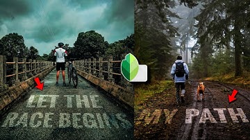 Type 3d realistic curvy text in snapseed | new snapseed text editing | text photo editing