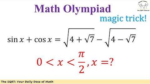Math Olympiad | sin(x) + cos(x) | Trigonometry | Algebra | Challenging Math Problem