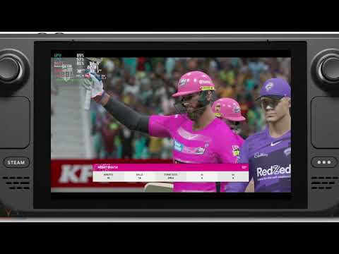 Cricket 22 Steam Deck Gameplay - BBL - Sydney Sixers vs Hobart Hurricanes