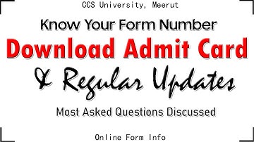 All Latest Updates | CCS University | Online Form Info