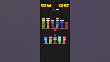 Cup Sort Puzzle Level 808 = Water Sort Puzzle Level 808 = Ball Sort Puzzle Level 808 All the same