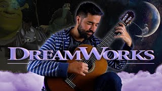 Video thumbnail of "3 Beautiful DreamWorks Themes On Guitar"