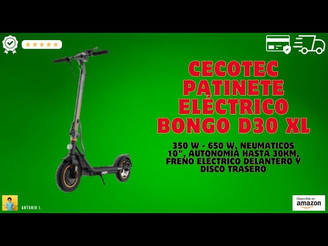 Cecotec Patinete Eléctrico Bongo Serie A+ Max 45 Connected. 700 W, Batería  Extraíble E Intercambiable