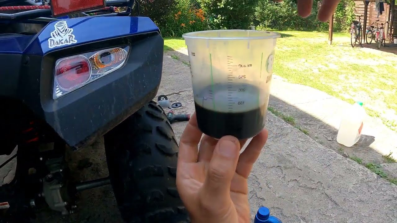 wymiana oleju w dyfrze Kymco mxu 300R /differential oil change