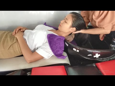 Asmr Relaxing With Cute Girl - Hong Quyet Hair Salon - Best Massage Techniques Head And Face