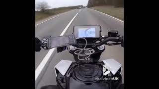 Motorcyclist has near miss with bikers on wrong side of road || Viral Video UK
