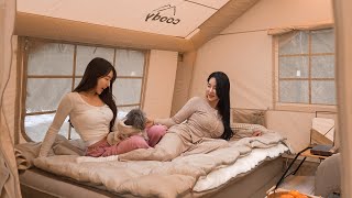 2 Bedroom Giant Tent Camping, Cozier Than Home!! | Camp ASMR