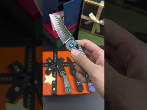 HIGHTRON EdgePlay!???????? Copper Damascus Blade& Titanium Handle Best gift for 