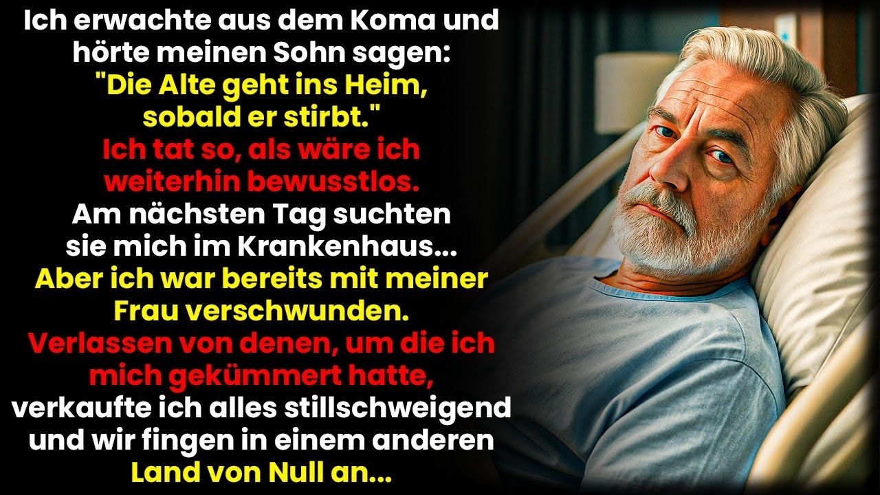 Ich erwachte aus dem Koma und hörte meinen Sohn: „Wenn er stirbt, kommt die Alte ins Heim …“