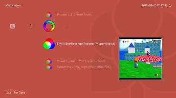 RetroArch v1.2.2 - Multisystem playlist manually added