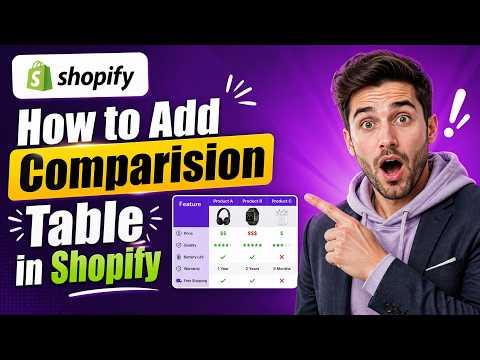How to Add a Comparison Table in Shopify