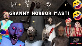 GRANNY Horror Masti 🤣🤣 | 10 funny moments in Granny The Horror Game | Granny escape | techno gamerz