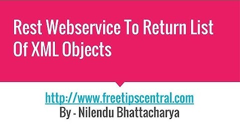 Rest Service To Return List Of Xml Objects