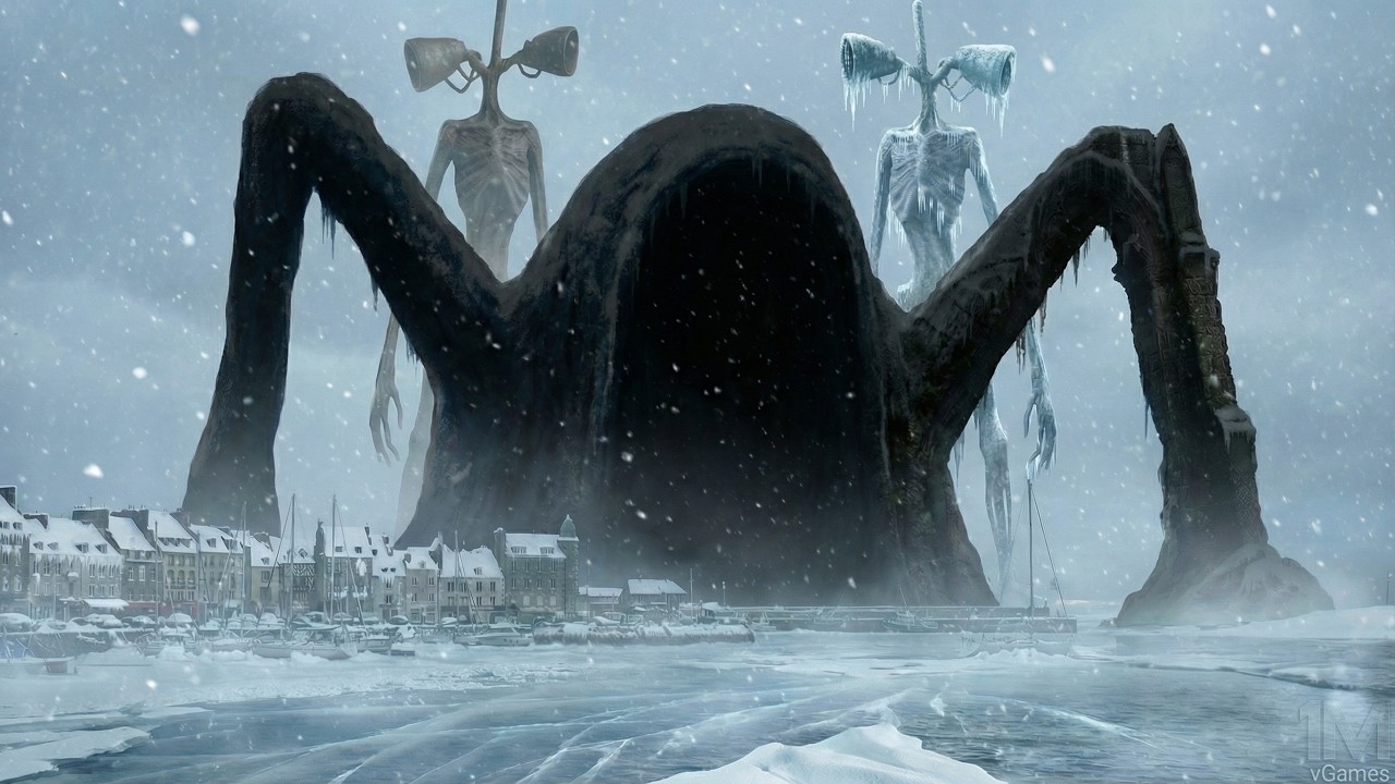 SIREN HEAD & SEA EATER ATACKED MY VILLAGE [SURVIVING] SNOW VILLAGE