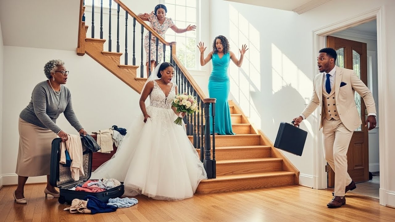 Il rentre à l'improviste et surprend sa mère et sa sœur jetant les affaires de sa femme dehors !