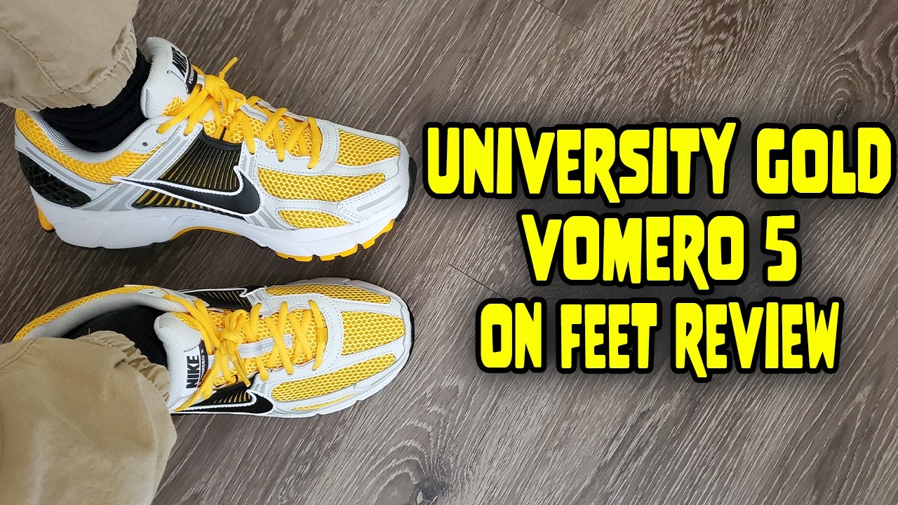 Nike Zoom Vomero 5 University Gold Black On Feet Review (FB9149