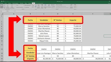 Como cambiar datos de filas a columnas y viceversa (Transponer en Excel)