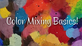 Mixing a Basic Color Palette for Acrylic Painting