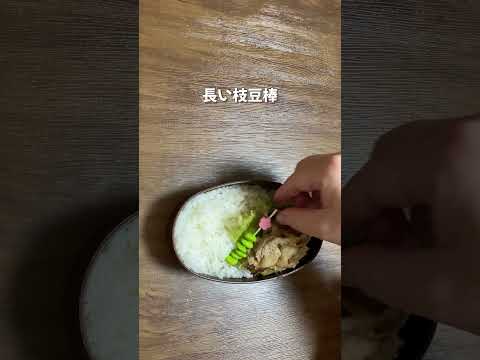 今日も簡単一品お弁当作り／おかずは豚肉の生姜焼き／のり弁／枝豆棒