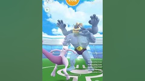 Seattle Raid Battle Machamp! Solo with Mewtwo and Espeon
