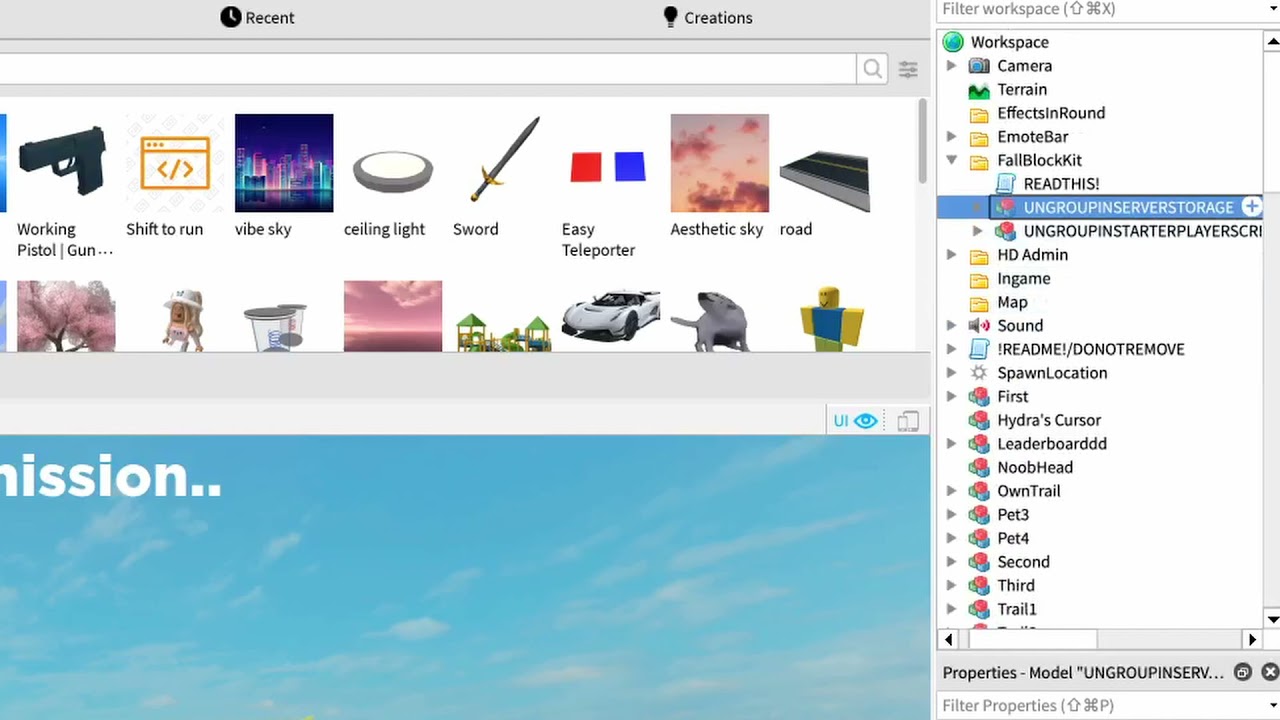 How to make a Fall Block/Spleef game (With Trails and Pets) | Roblox ...