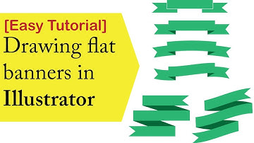 Drawing banners/ ribbons in illustrator [Easy]
