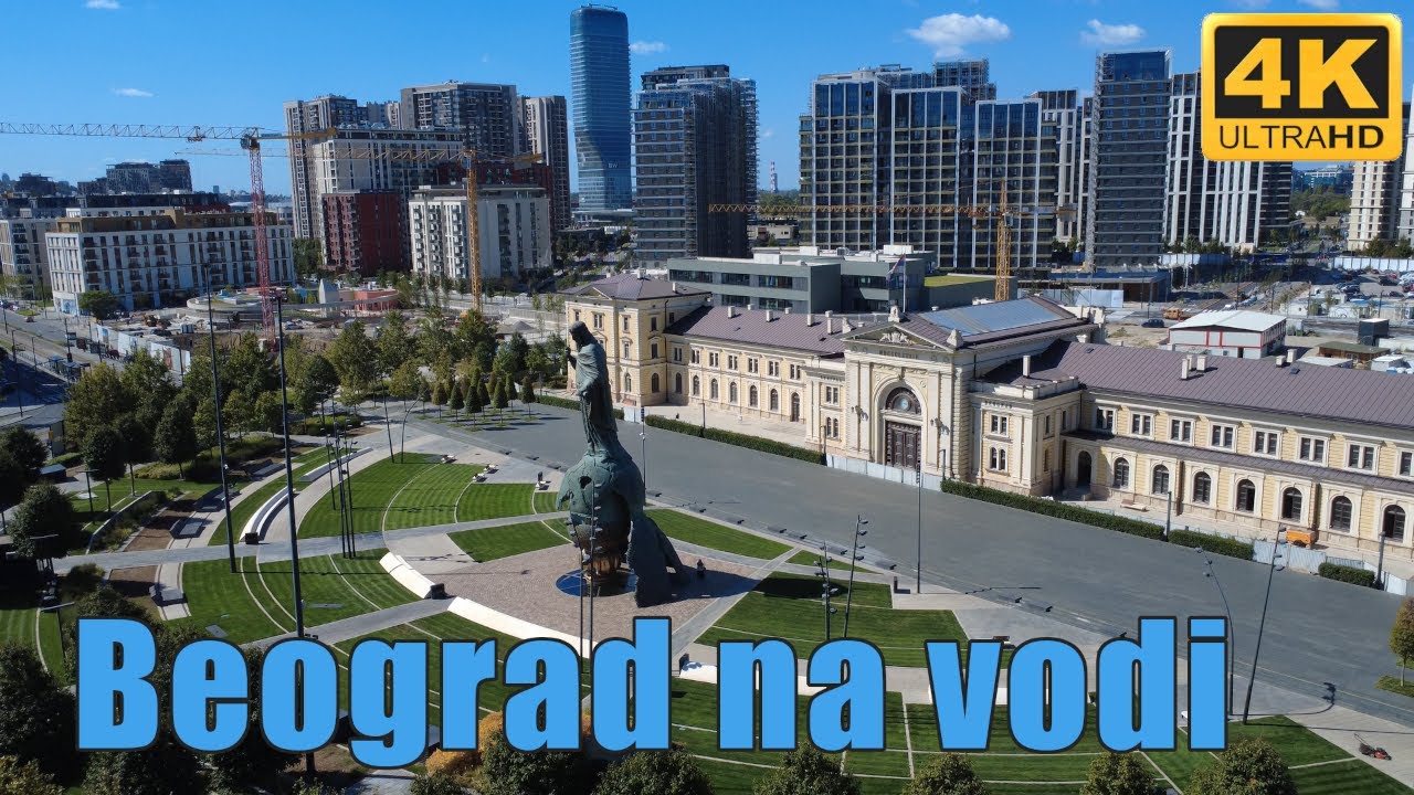 Beograd na vodi - dron snimak (Pošta, Stanica, Vrtić, Škola, Nova ulica)